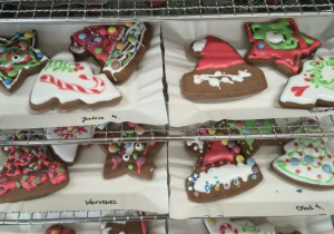 Udekorowane pierniki.