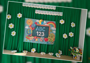 Dekoracja konkursu Matematyczne łamigłówki.